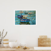 Bateaux de pêche au port poster (Keuken)