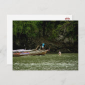 Bateaux de pêche | Carte postale Krabi, Thaïlande (Devant / Derrière)