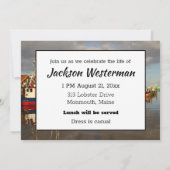 Bateaux de pêche dans Harbour Memorial Invitation (Dos)