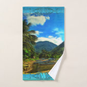 Bateaux de pêche de la rivière Mismaloya 0344 (Serviette à main)