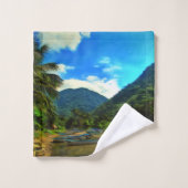 Bateaux de pêche de la rivière Mismaloya 0344 (Gant de toilette)