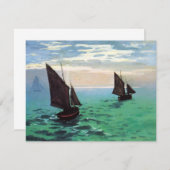 Bateaux de pêche de Monet aux invitations de mer (Devant / Derrière)
