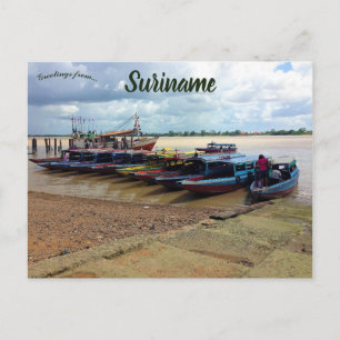 Bateaux en Suriname Carte postale