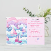 Bateaux nautiques Baby Girl Douche Invitation (Debout devant)