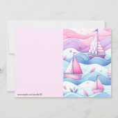 Bateaux nautiques Baby Girl Douche Invitation (Dos)