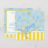 Bateaux nautiques Bébé Douche Invitations (Devant / Derrière)