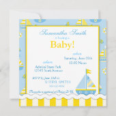 Bateaux nautiques Bébé Douche Invitations (Dos)
