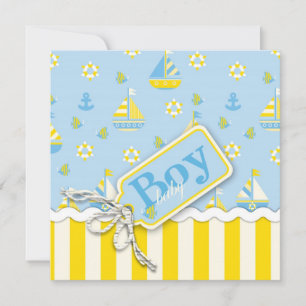 Bateaux nautiques Bébé Douche Invitations