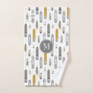 Bateaux nautiques Sur la rivière blanc w monogramm