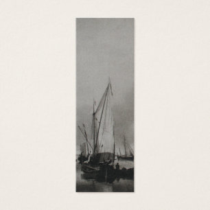 Bateaux néerlandais de peinture sur le signet de