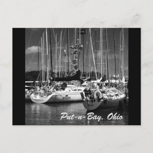 Bateaux photo Put-n-Bay Black & White carte postal (Devant)