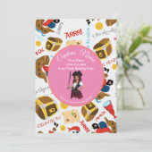 Bateaux roses et trésor Invitation à une fête de (Debout devant)