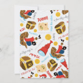 Bateaux roses et trésor Invitation à une fête de (Dos)