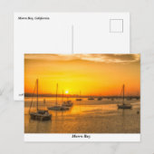 Bateaux Sur Carte Postale Sunset (Devant / Derrière)