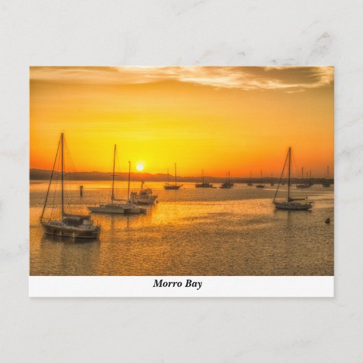 Bateaux Sur Carte Postale Sunset (Devant)