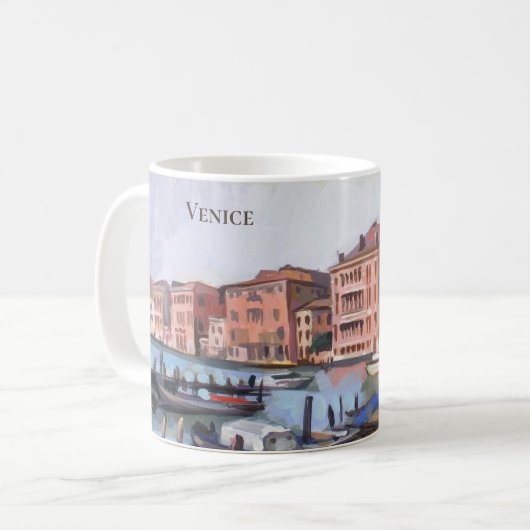 Bateaux sur Grand Canal - Venise, Italie Café Mug (Devant gauche)