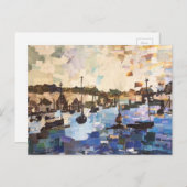 Bateaux Sur Le Lac Érié Papier Collecte Carte Post (Devant / Derrière)