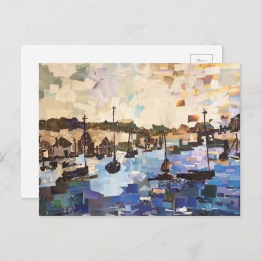 Bateaux Sur Le Lac Érié Papier Collecte Carte Post (Devant / Derrière)