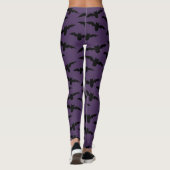 Bateaux volants Motif Halloween violet Leggings (Dos)