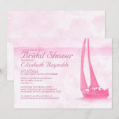 Bateaux Whimsical Invitations de douche nuptiale (Devant / Derrière)