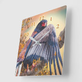 Bateleur Eagle "SUN DANCER" Vierkante Klok (Hoek)