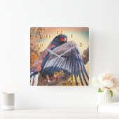 Bateleur Eagle "SUN DANCER" Vierkante Klok (Huis)