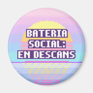 Bateria Social: En Descans Pixel Magnet Magneet