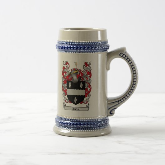 Bates Coat of Arms Stein / Bates Family Crest Bierpul (Rechts)