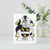 Bates Family Crest Briefkaart (Staand voorkant)