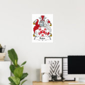 Bates Family Crest Poster (Thuiskantoor)
