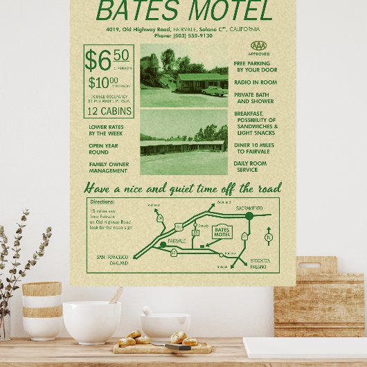 Bates Motel Advertisement Poster (Keuken)