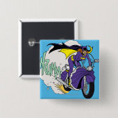 Batgirl cyclus vierkante button 5,1 cm (Voorkant /achterkant)