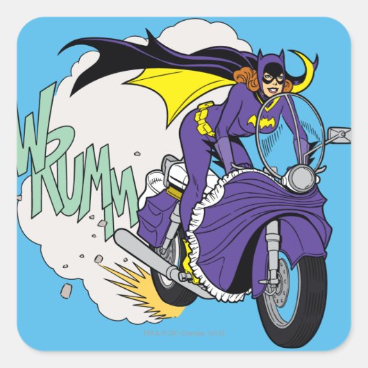 Batgirl cyclus vierkante sticker (Voorkant)
