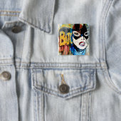 Batgirl Head Vierkante Button 5,1 Cm (In situ)