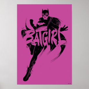 Batgirl Ink Brush Naam Poster