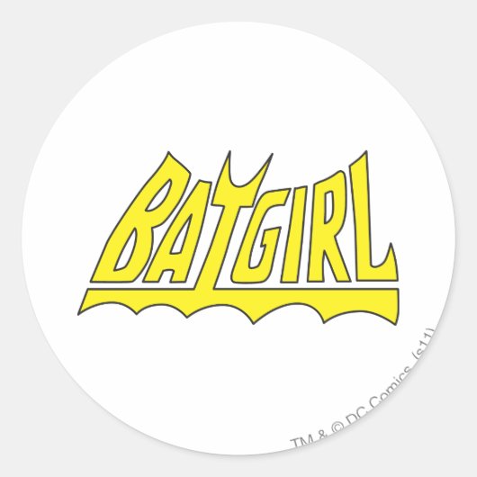 Batgirl Logo Ronde Sticker (Voorkant)