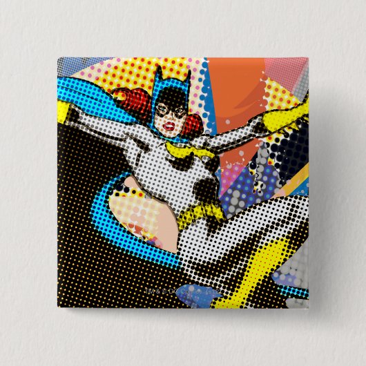 Batgirl Mid-Air Vierkante Button 5,1 Cm (Voorkant)