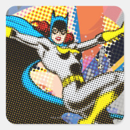 Batgirl Mid-Air Vierkante Sticker