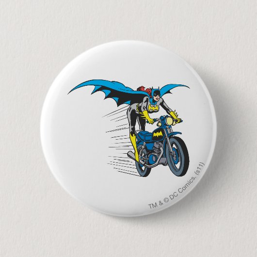 Batgirl op Batcycle Ronde Button 5,7 Cm (Voorkant)
