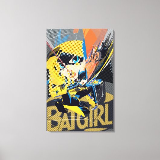 Batgirl Swinging Kick Canvas Afdruk (Voorkant)