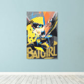 Batgirl Swinging Kick Canvas Afdruk (Insitu (Houten vloer))