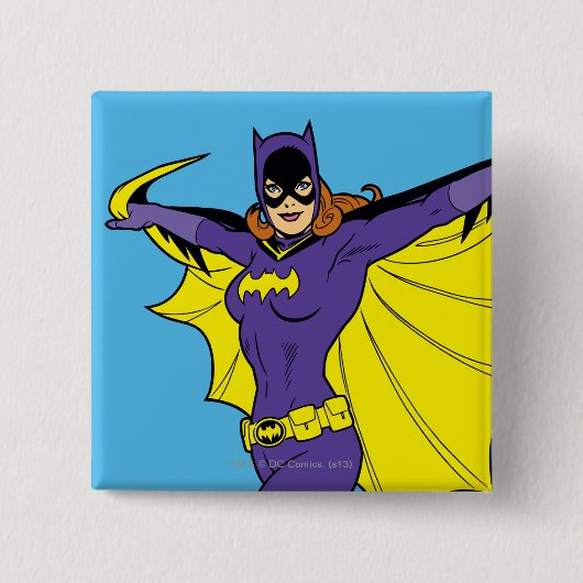 Batgirl Vierkante Button 5,1 Cm (Voorkant)