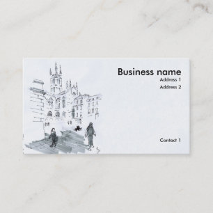 Bath Abbey Tekening Visitekaartje