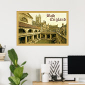 Bath ~ Angleterre ~ Poster Vintage voyage (Bureau à domicile)