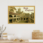Bath ~ Angleterre ~ Poster Vintage voyage (Cuisine)