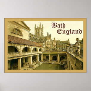 Bath ~ Angleterre ~ Poster Vintage voyage