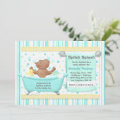 Bath Baby shower Invitation African American Kaart (Staand voorkant)