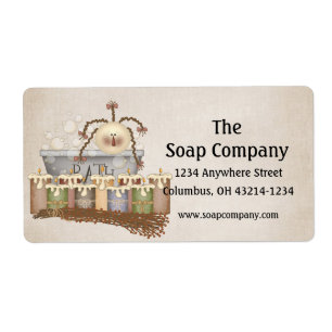 Bath & Body Doll in Tub 2 Retouradreslabels Etiket