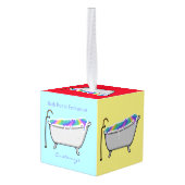 Bath Bomb Babe Thunder_Cove Kubus Ornament (Achter hoekig)