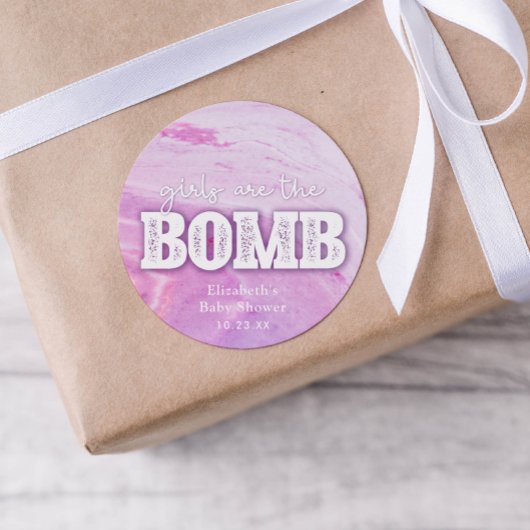 Bath Bomb Baby shower Ronde Sticker